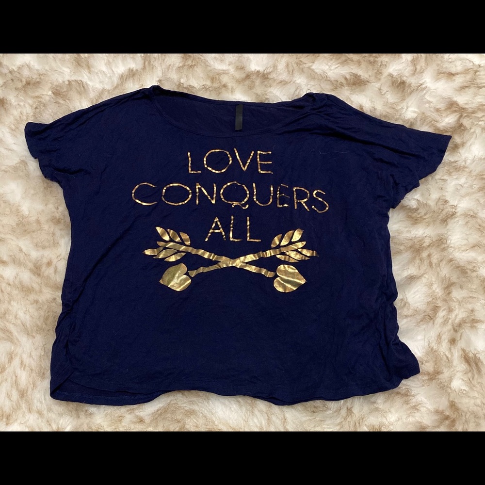 Blue Love Conquers All Shirt
